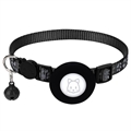 Apple AirTag Silikonhülle mit Reflektierendem Haustierhalsband - Schwarz