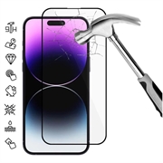 iPhone 16 Pro Full Cover Panzerglas - 9H - Schwarz Rand