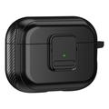 Magnetische Hülle für Apple AirPods Pro, Schnalle Design Bluetooth Kopfhörer TPU Hülle mit Karabiner