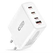 Tech-Protect NC100W-GAN 4-Port-Netzwerkladegerät 100W - 3xUSB-C, USB-A - Weiß